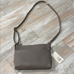 NWT gray / taupe crossbody bag